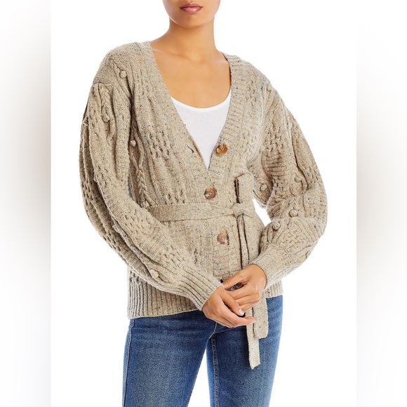 SEA New York Polly Wool Cable Knit Cardigan Sweater, Size XS New w/Tag $425 - Picture 3 of 13